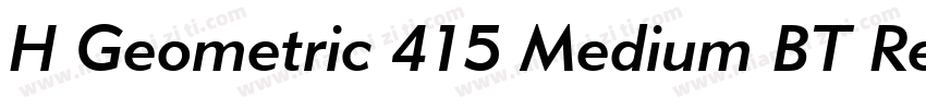 H Geometric 415 Medium BT Regular字体转换